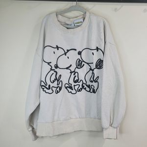 Zara Snoopy Peanuts Sweatshirt Ecru size 9